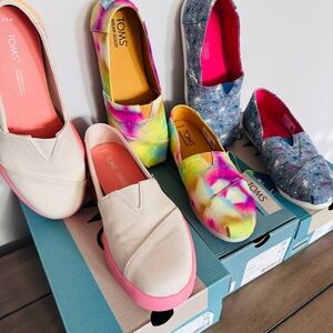 TOMS Women's Canvas Slip-On Shoes Bundle | Size 5.5
